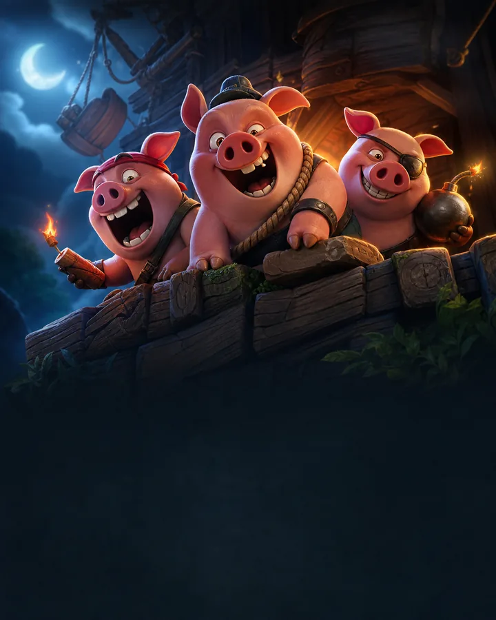 Three Crazy Piggies