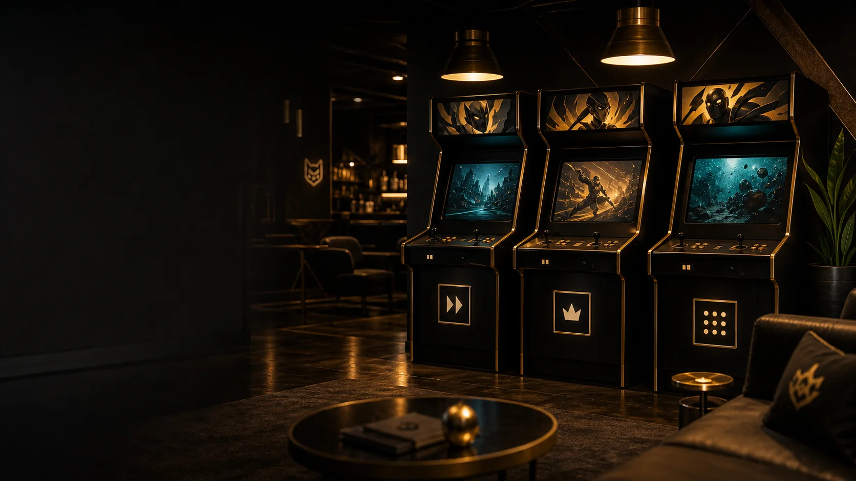 เลานจ์เกม Leobet โทนดำและทอง